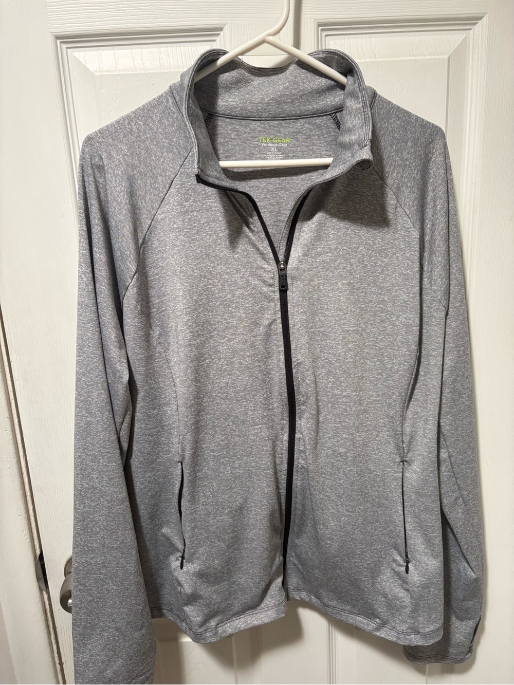 tek gear Heather Grey Lightweight Full-Zip Performance Jacket